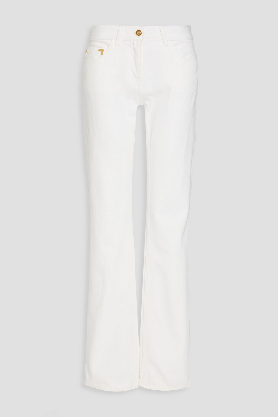 Palm Angels High-rise Straight-leg Jeans In White