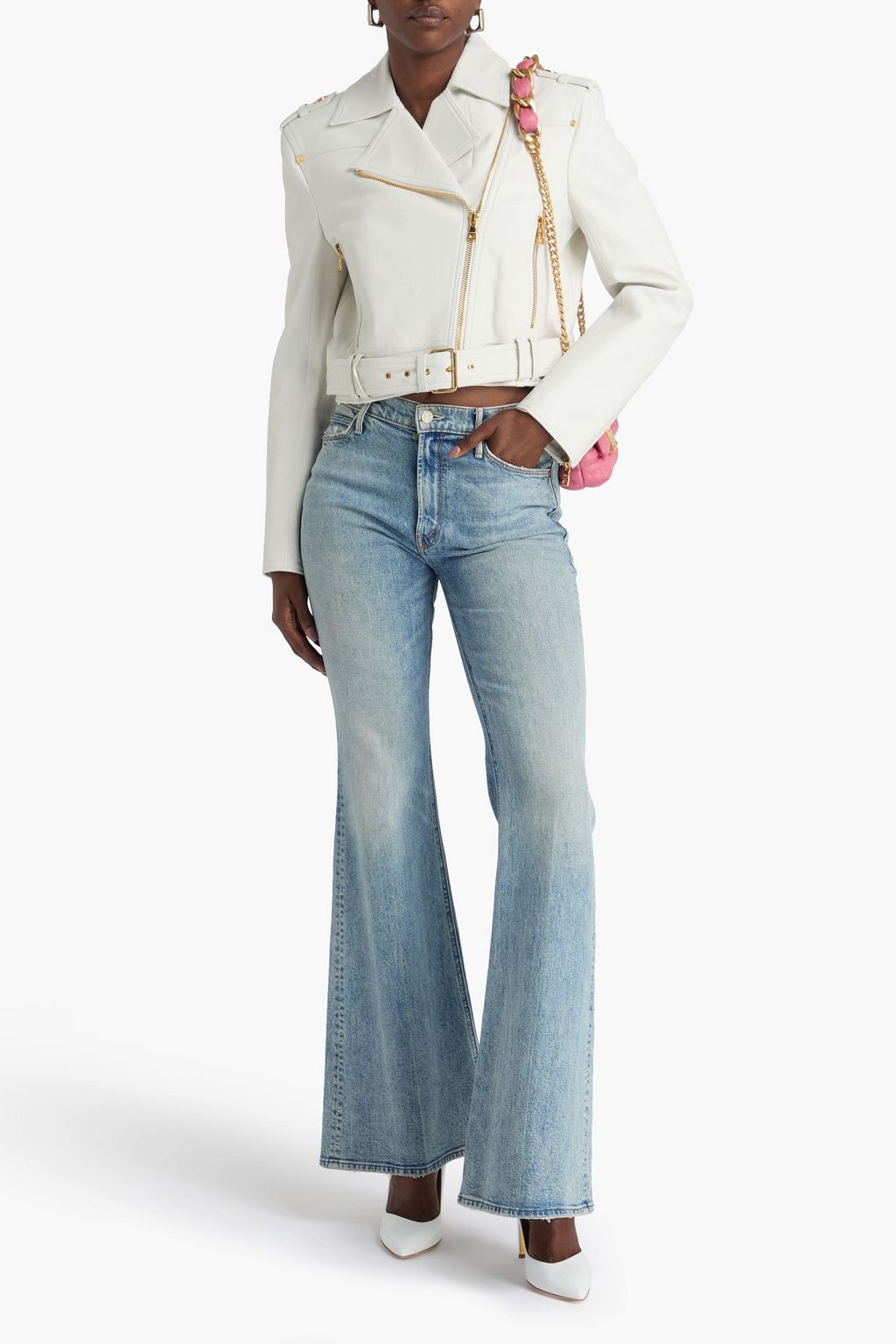 BALMAIN レザー ライダースジャケット