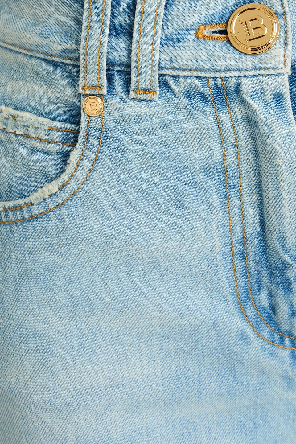 Balmain High-rise Flared Jeans In Blue