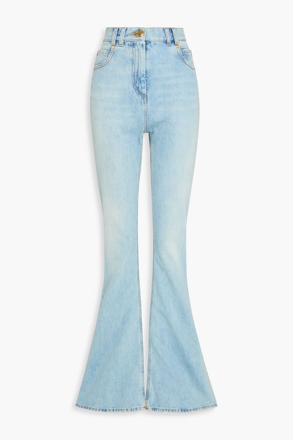 Balmain High-rise Flared Jeans In Blue