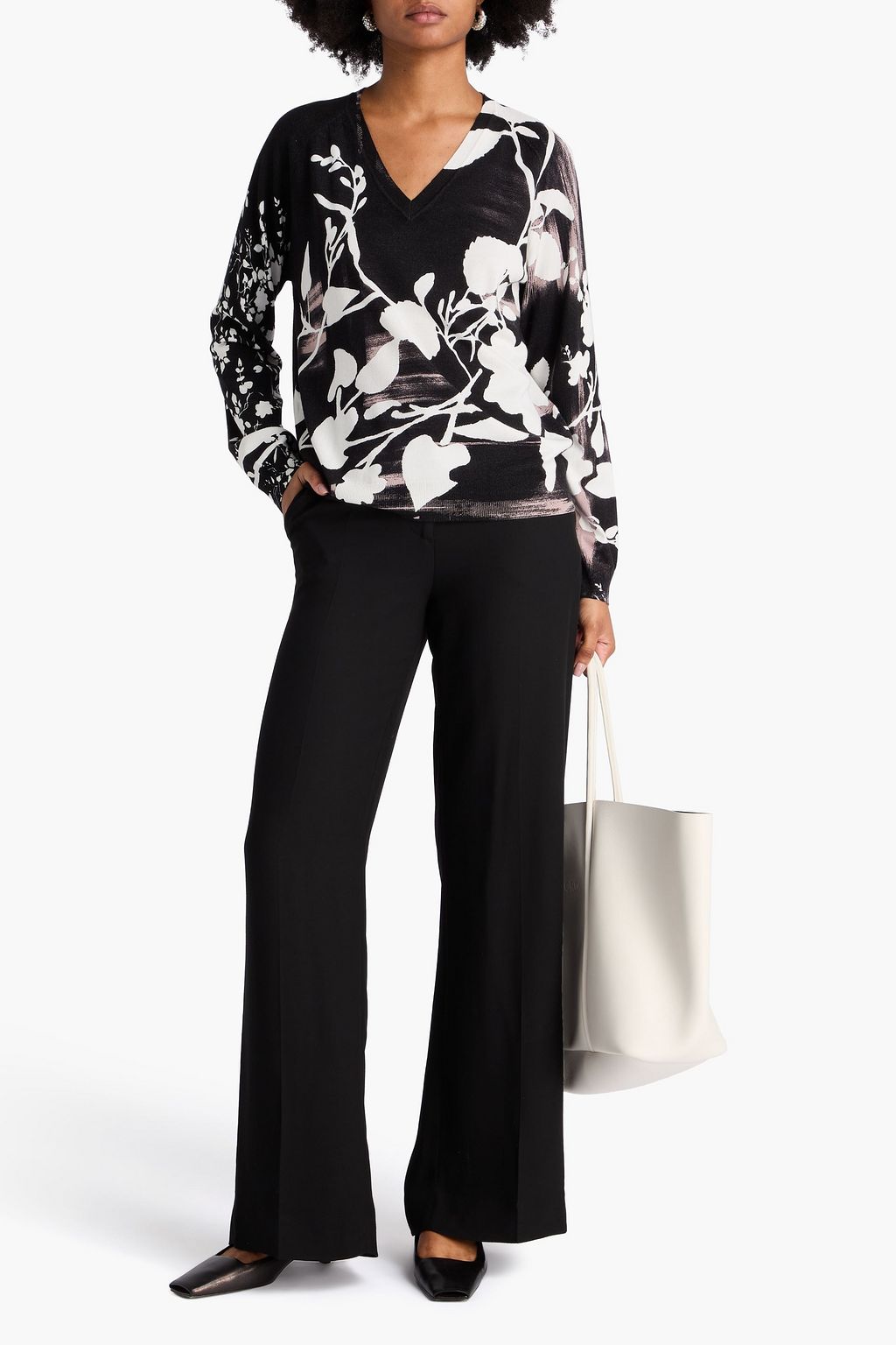 HIGH Printed knitted sweater