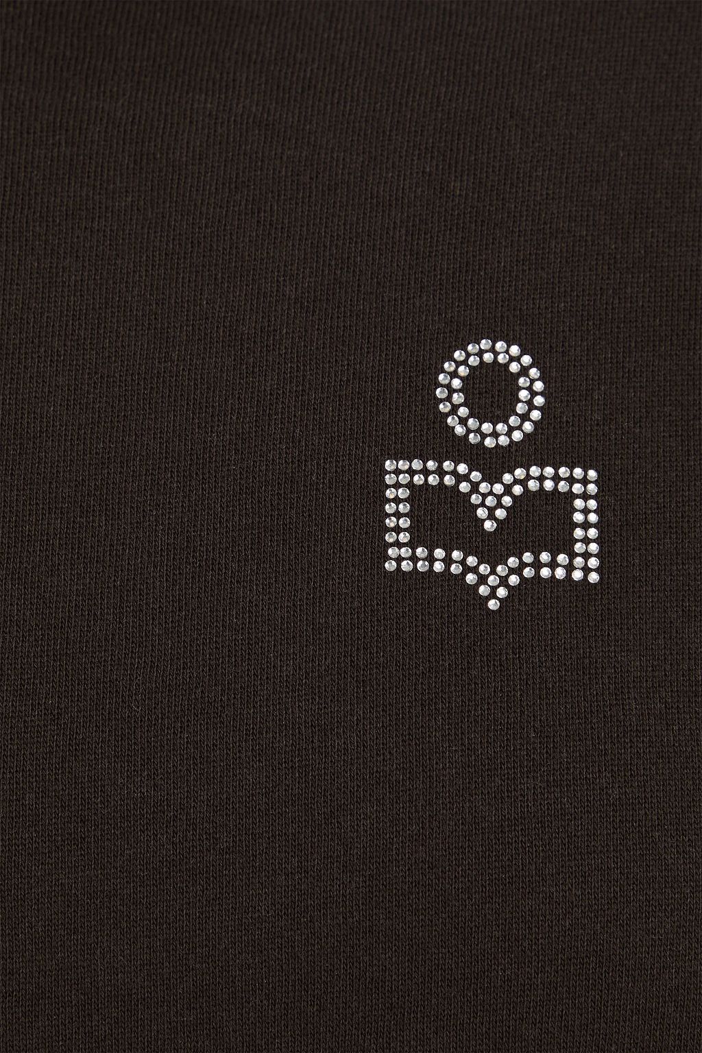 MARANT ÉTOILE コットン混フリース スウェットシャツ クリスタル付き