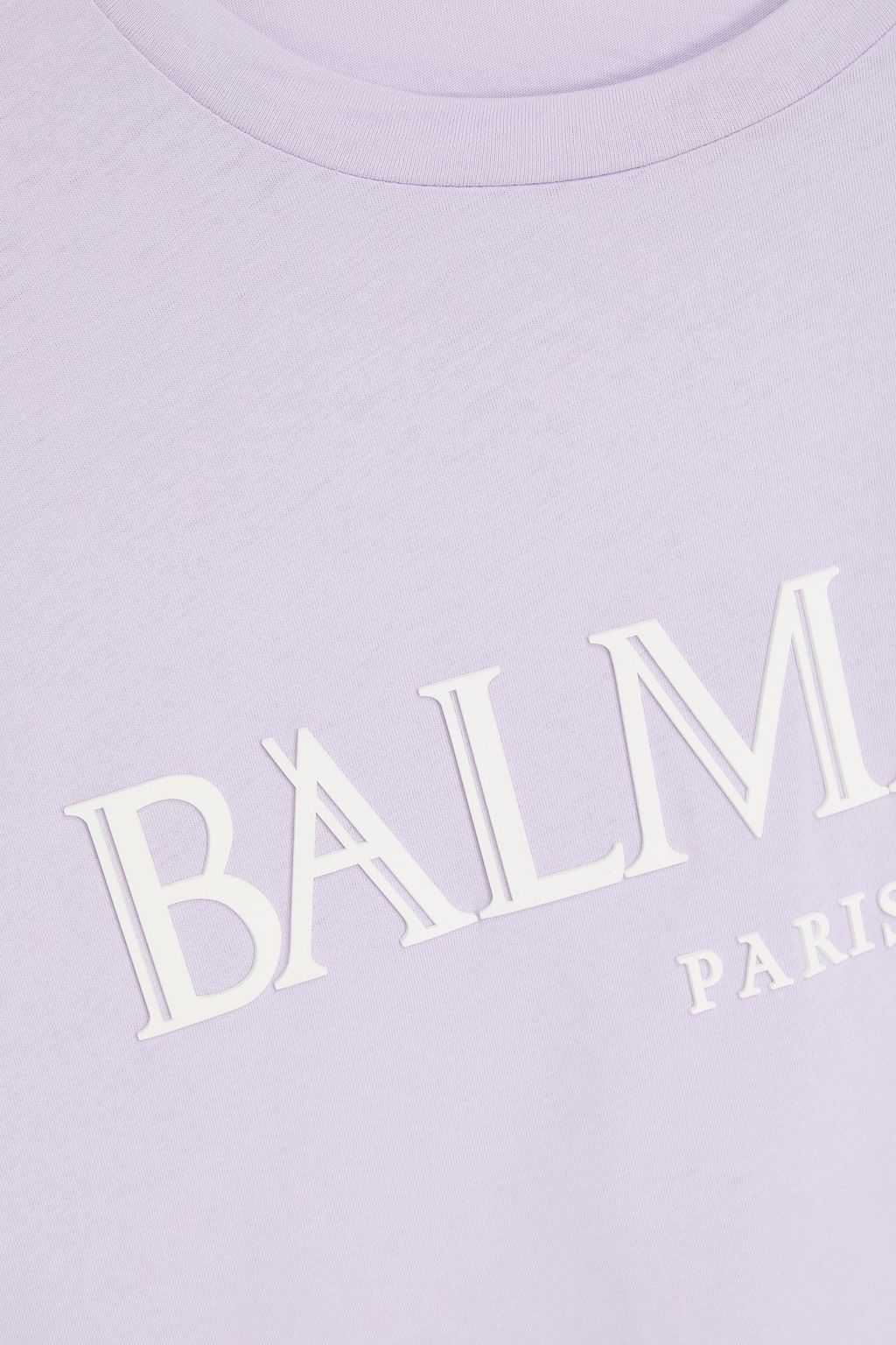 BALMAIN Cropped logo-print cotton-jersey T-shirt