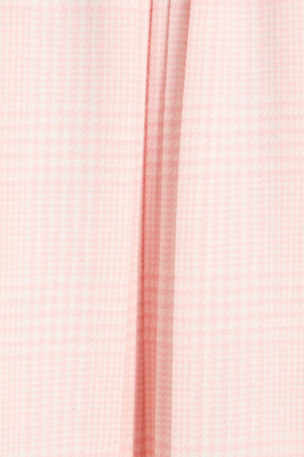 BALMAIN Pleated Prince of Wales checked tweed mini skirt