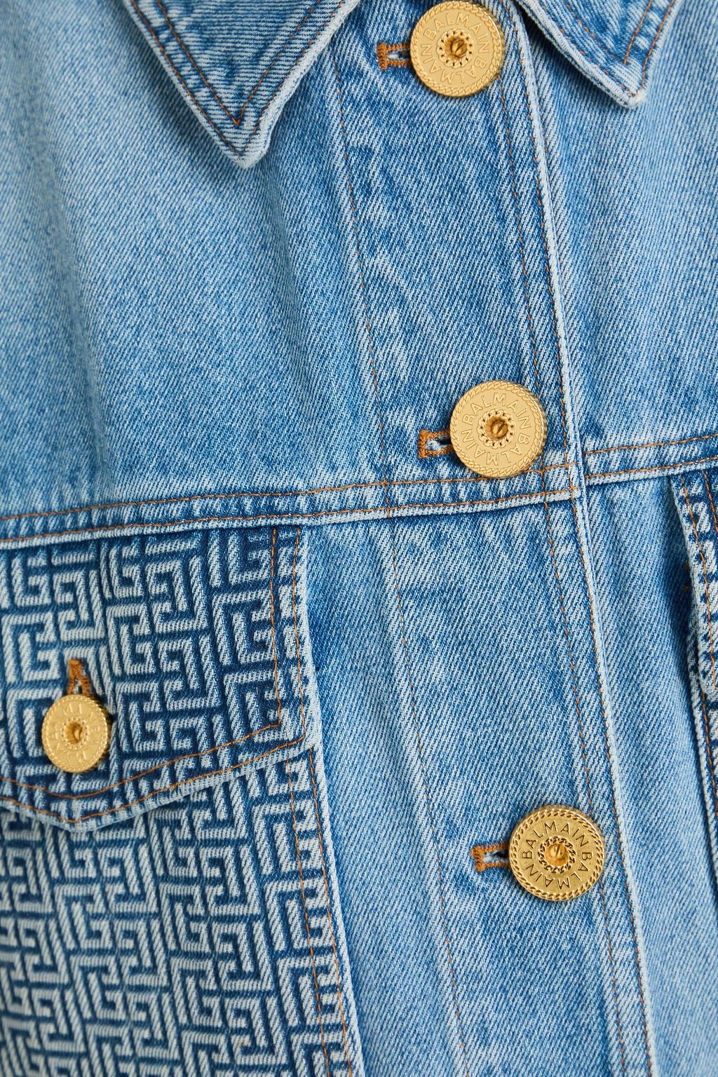 BALMAIN デニムジャケット エンボス加工