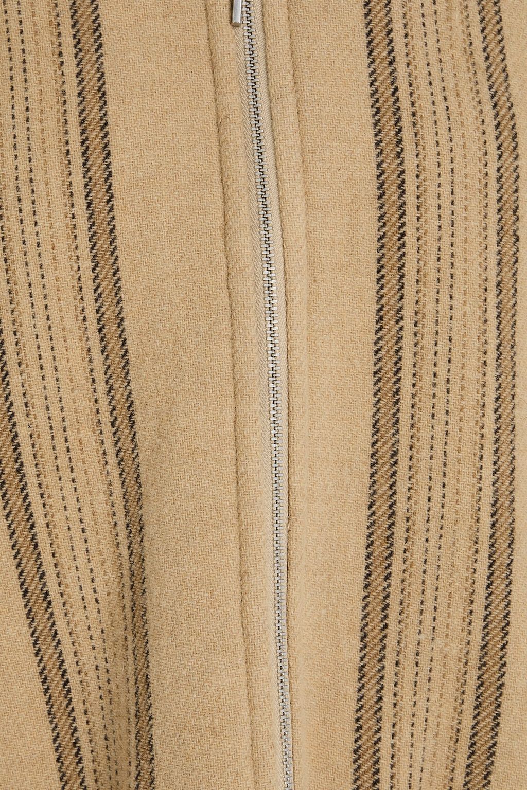 BY MALENE BIRGER Jacke aus Filz aus einer Wollmischung mit Streifen und Fransen