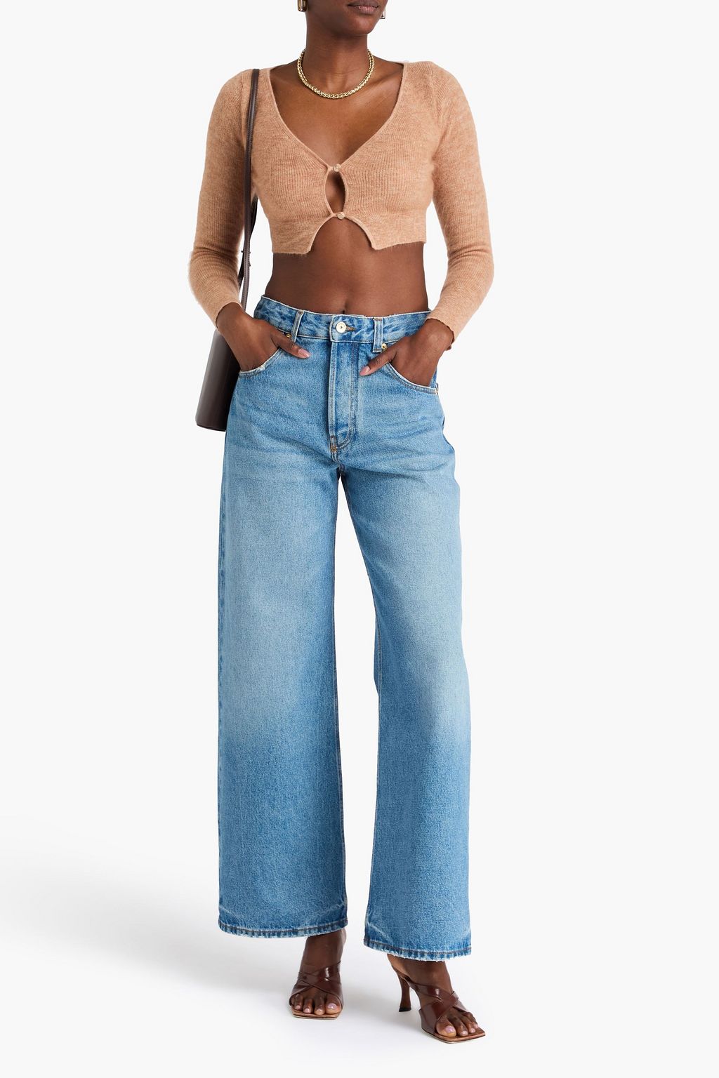 JACQUEMUS Alzou Cropped Cardigan aus einer gerippten Mohairmischung