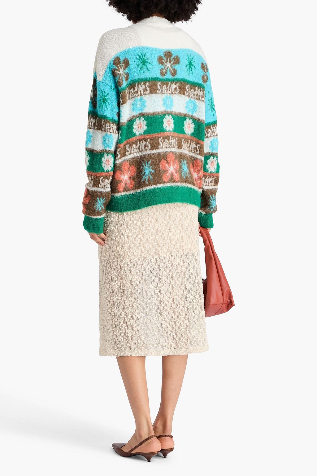 SIEDRÉS Jacquard-knit wool-blend cardigan