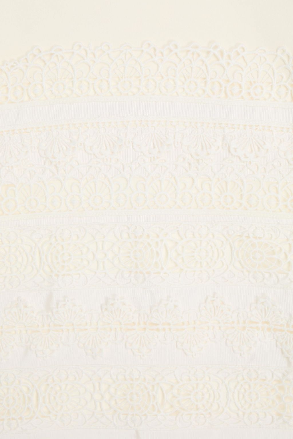 HIGH Guipure lace-trimmed crepe blouse