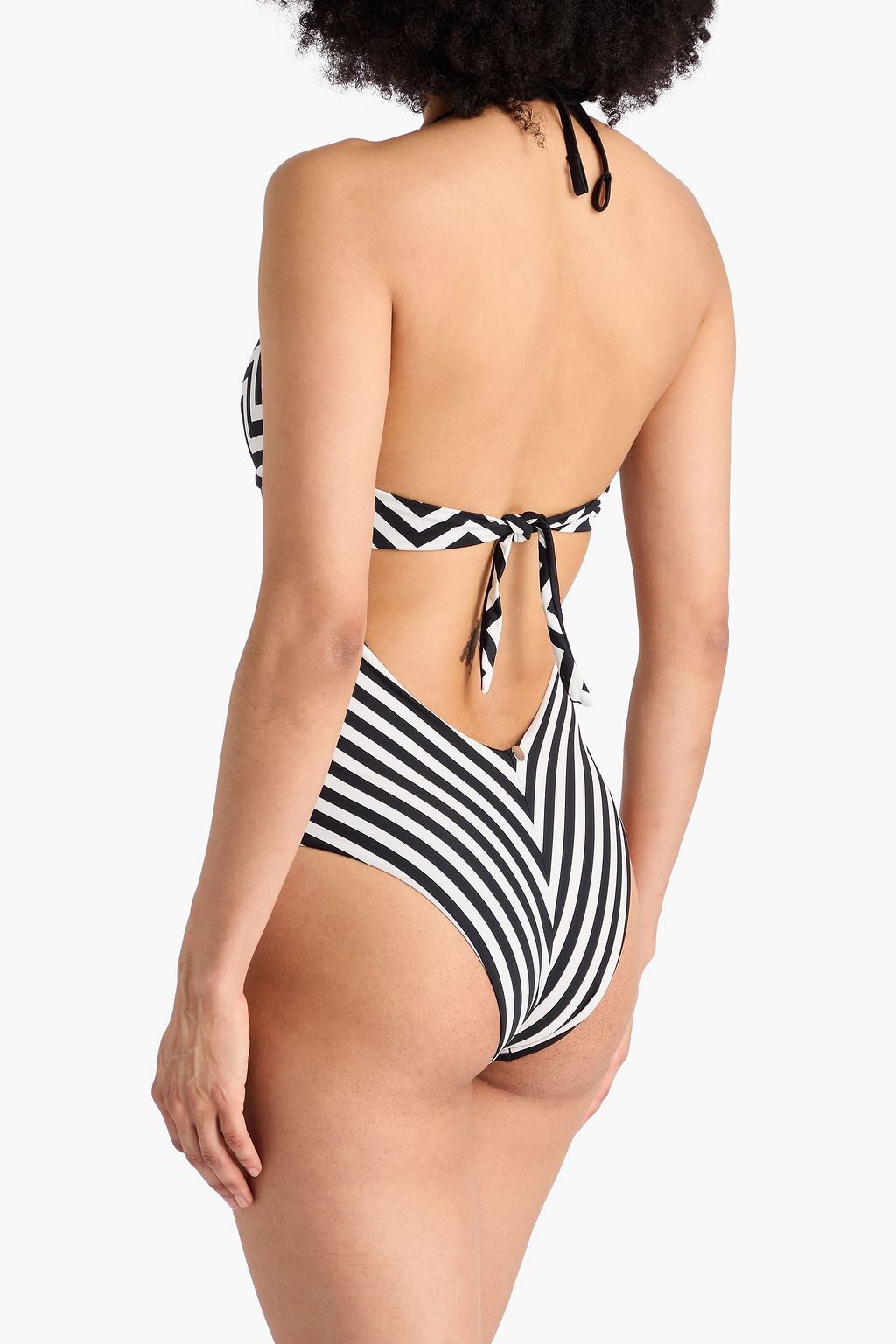 MAX MARA Neckholder-Badeanzug mit Cut-outs und Print