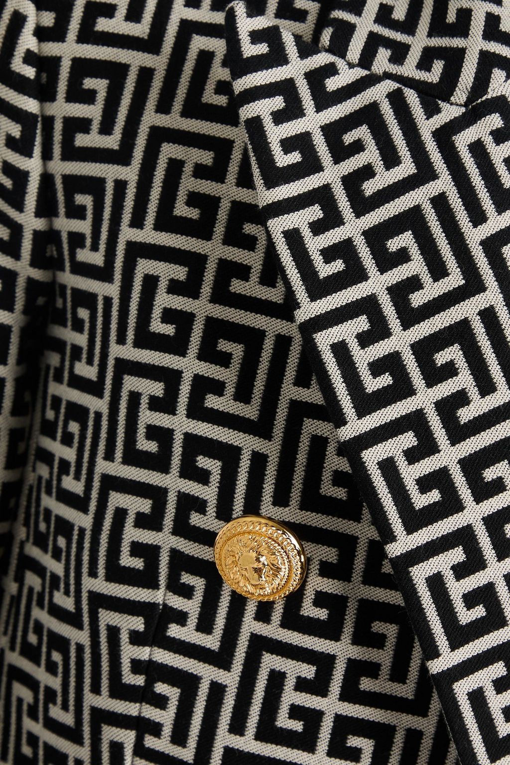 BALMAIN コットンジャカード ダブルブレストブレザー