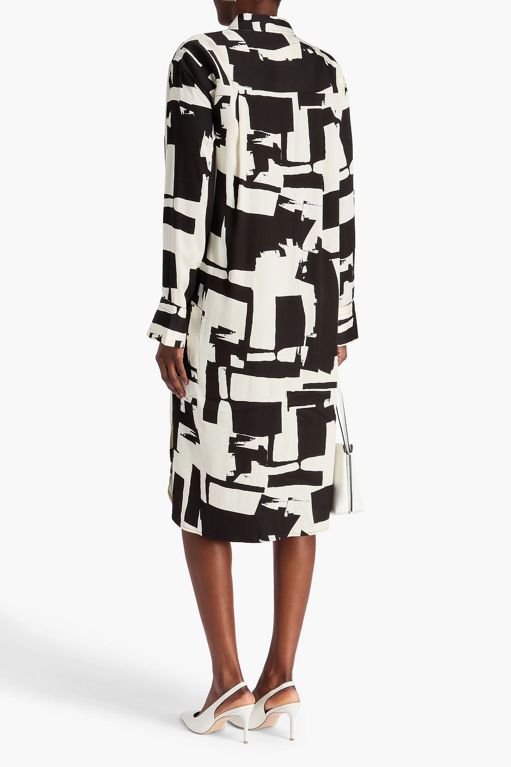 DAY BIRGER ET MIKKELSEN Hemdkleid in Midilänge aus Satin aus einer EcoVero™-Mischung mit Print