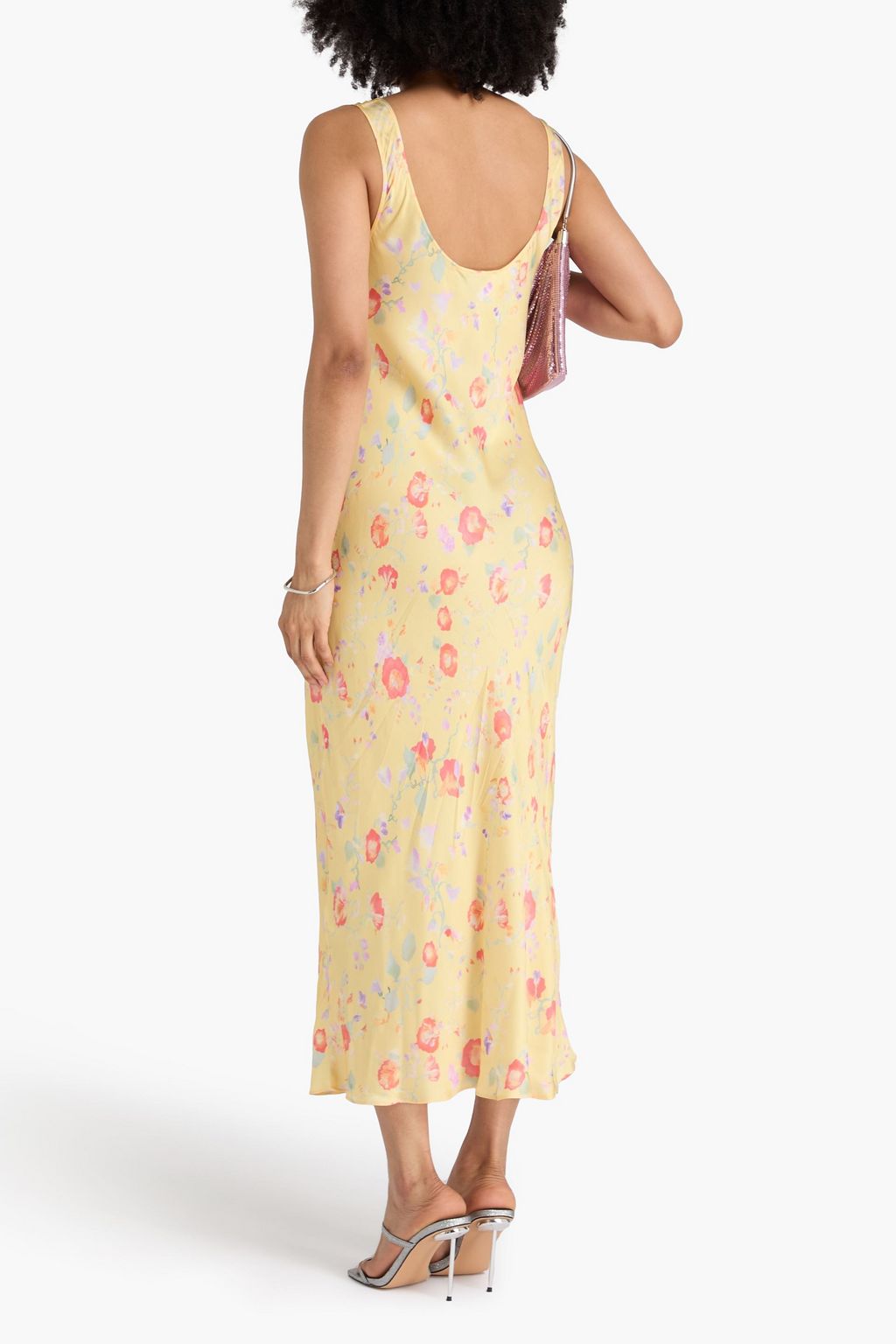 RIXO Bondi floral-print satin midi dress