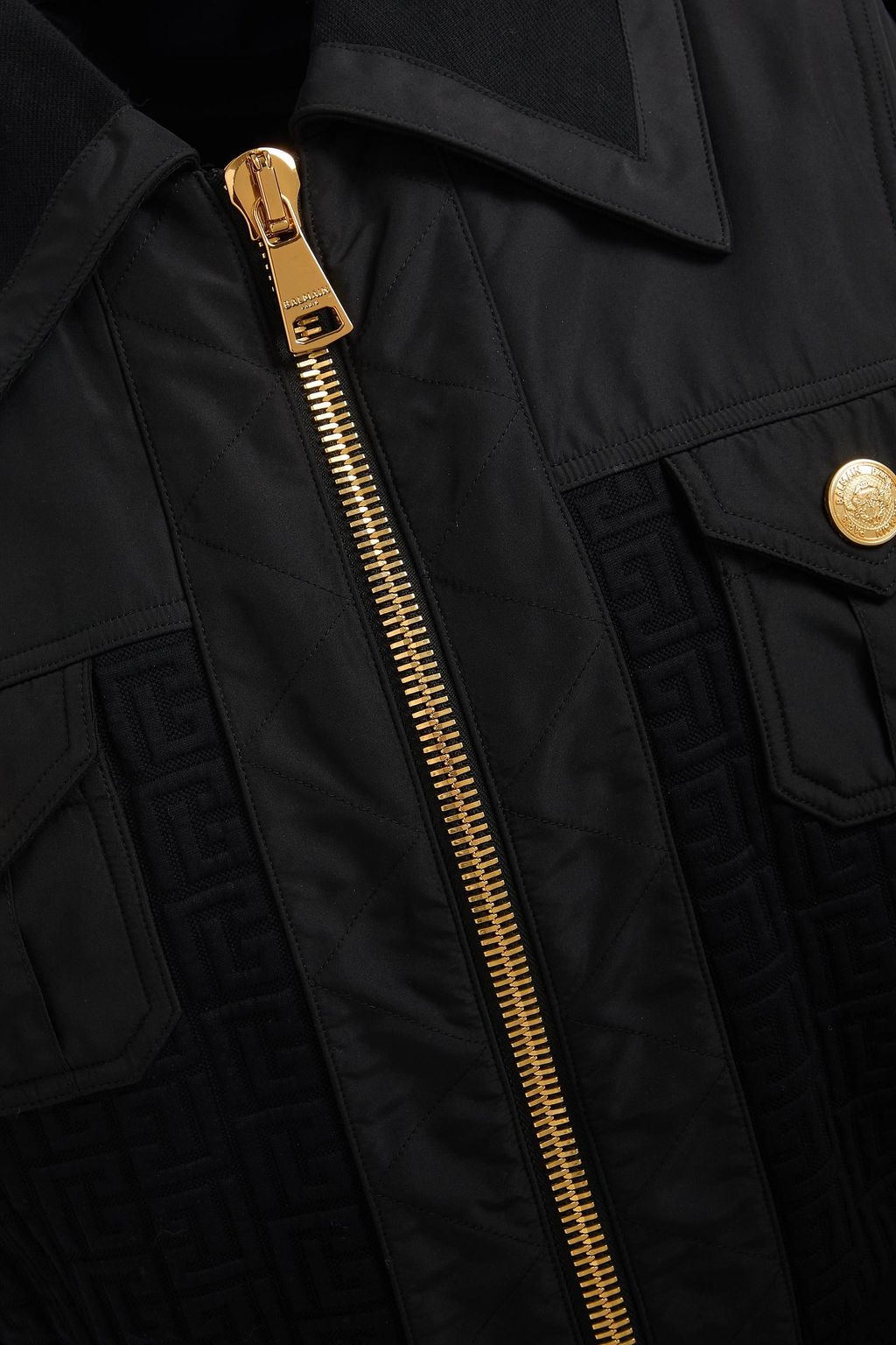 BALMAIN シェルジャケット ジャカードパネル