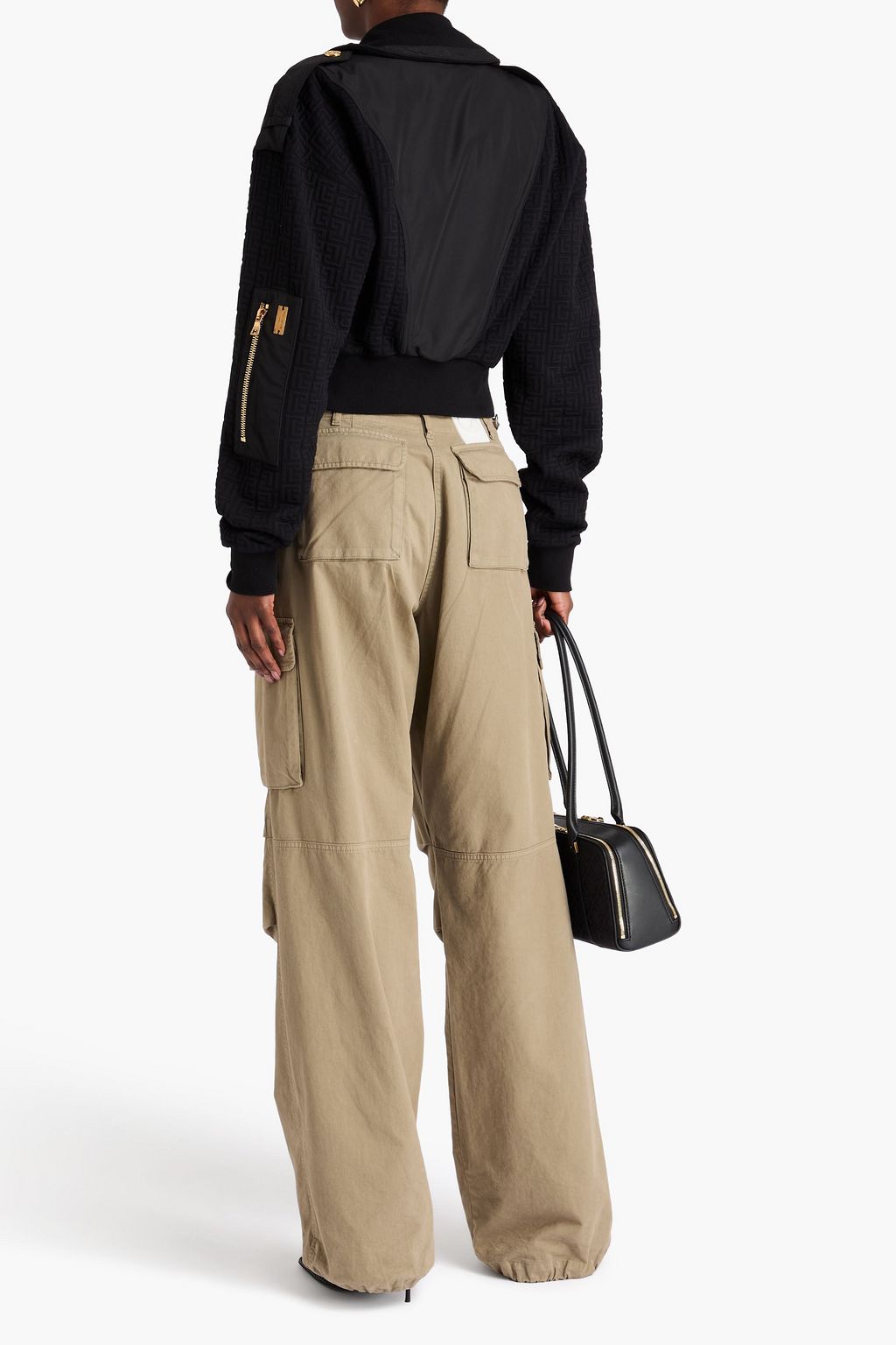 BALMAIN シェルジャケット ジャカードパネル