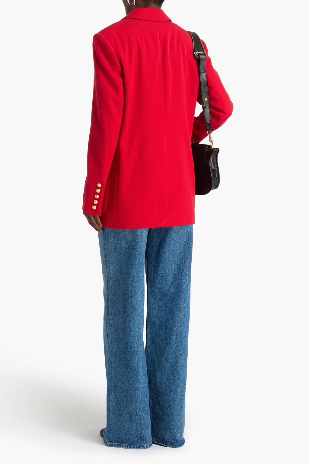 BALMAIN Double-breasted wool-twill blazer