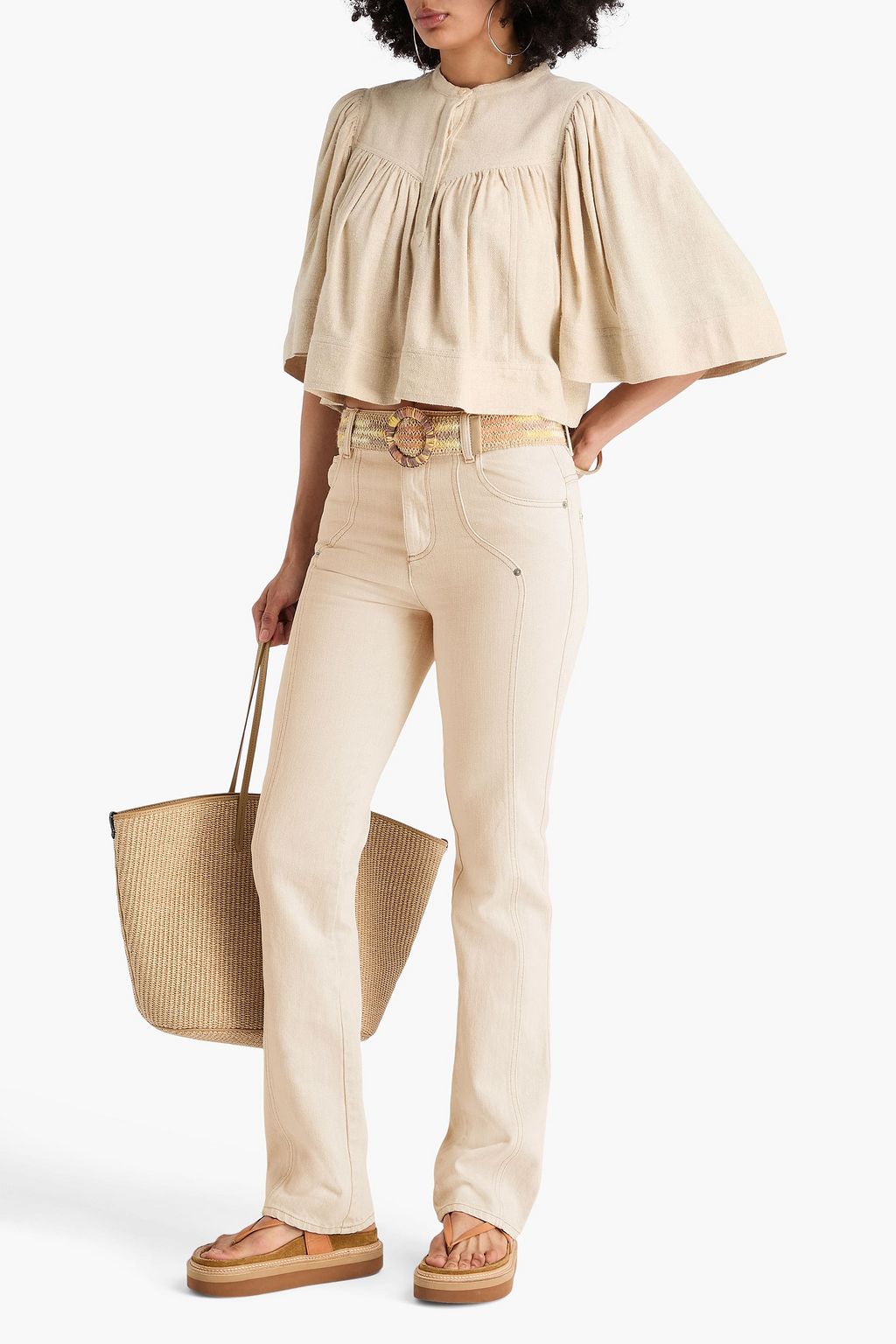 MARANT ÉTOILE ハイライズ ストレートレッグジーンズ