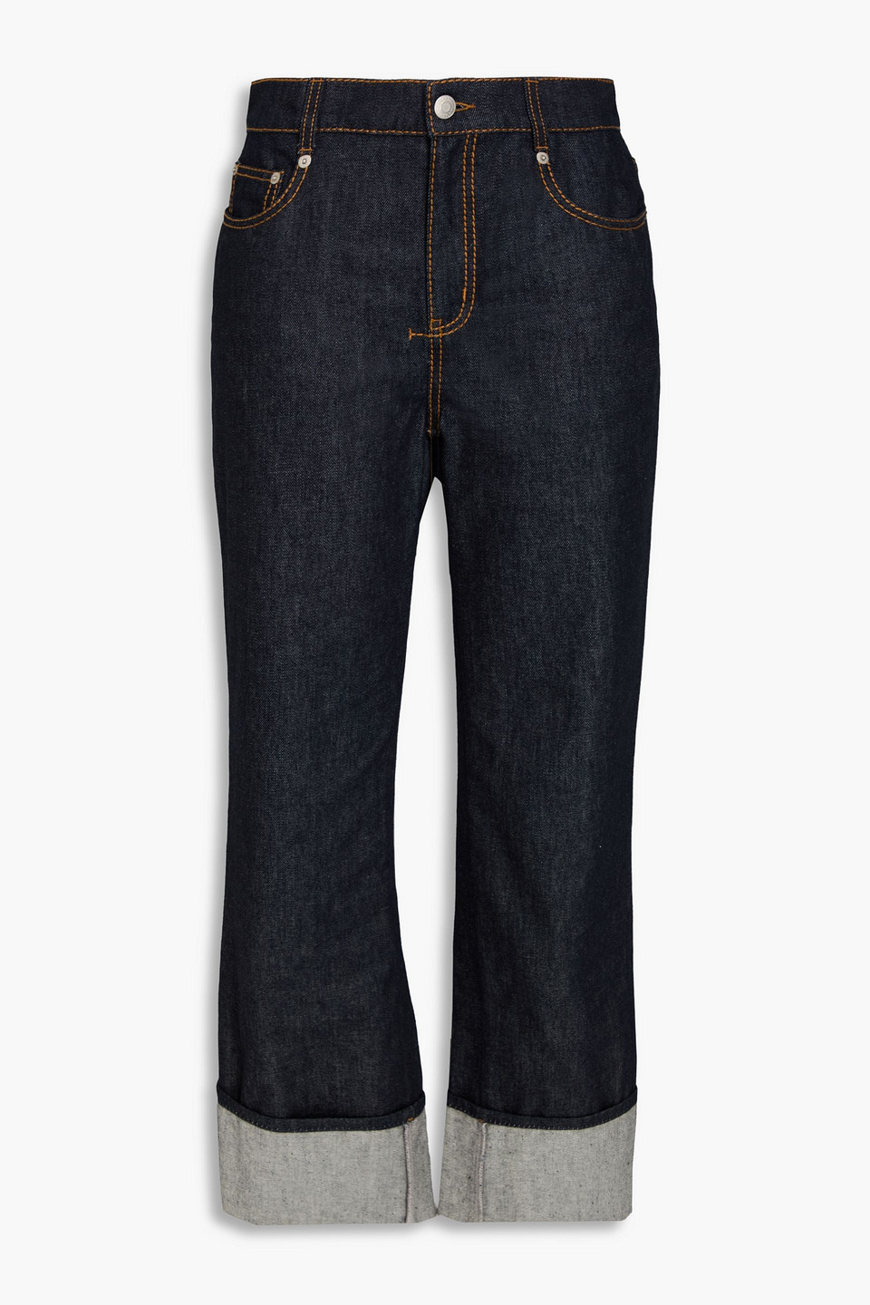 Alexander Mcqueen High-rise Straight-leg Jeans In Blue