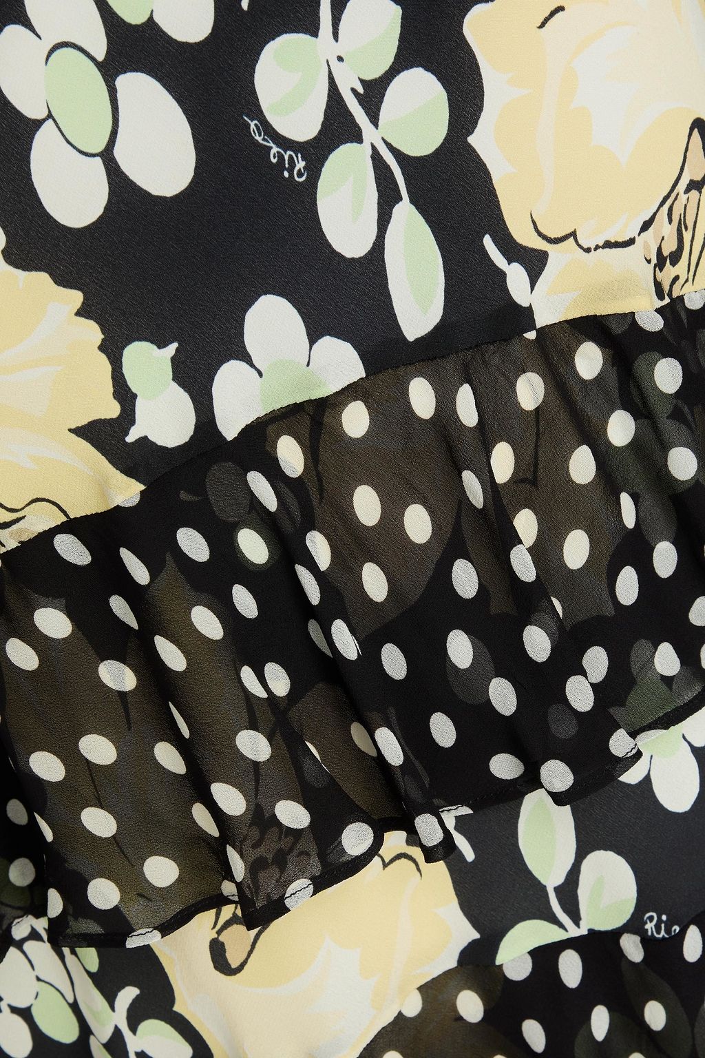 RIXO Johanne ruffled printed silk-georgette midi dress