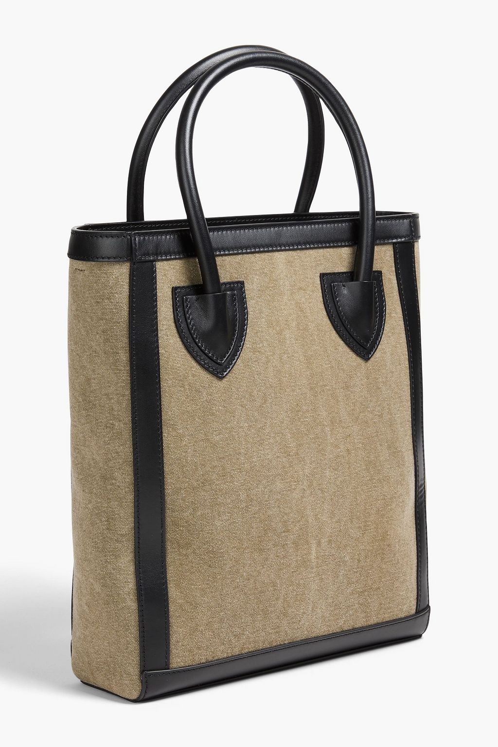 BALMAIN B-Army 26 leather-trimmed canvas tote