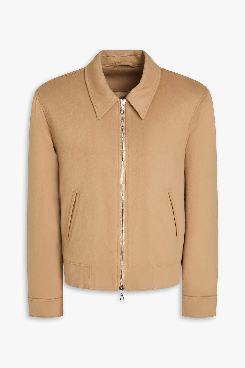 Officine Generale Matty Wool And Cashmere-blend Felt Jacket In Nude
