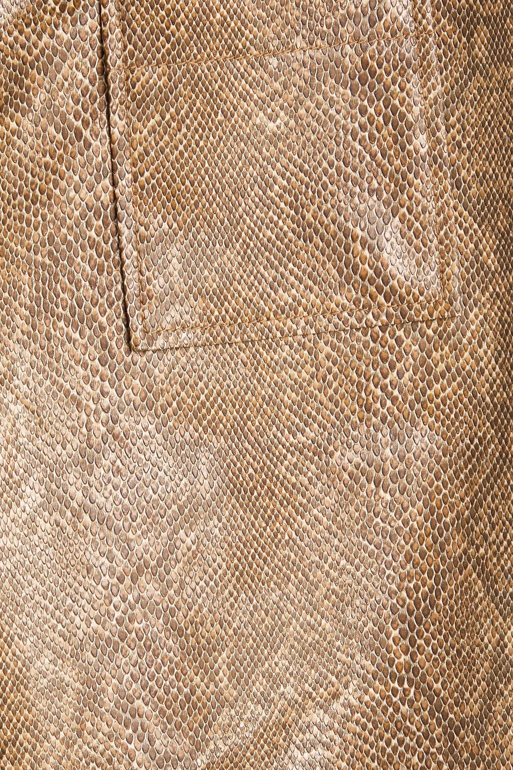 REJINA PYO Ellis snake-effect straight-leg pants