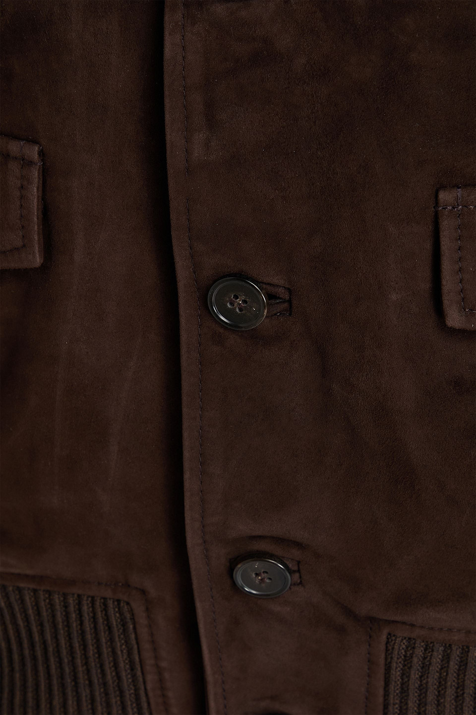 Officine Generale Vulfran Suede Bomber Jacket In Brown