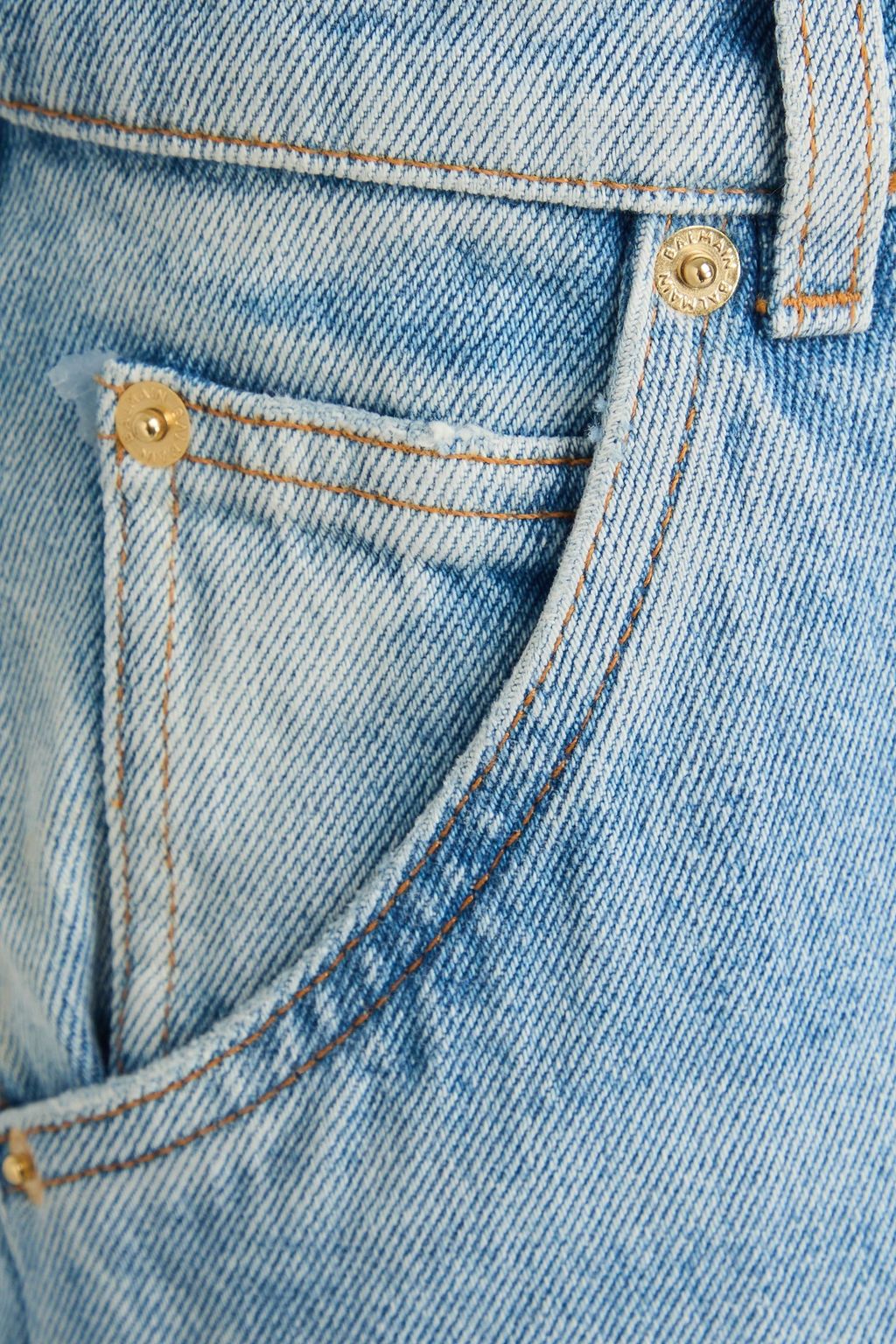 BALMAIN High-rise wide-leg jeans