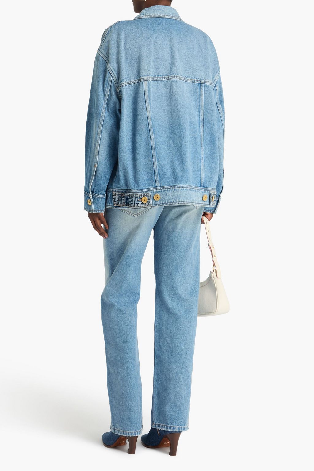 BALMAIN High-rise wide-leg jeans