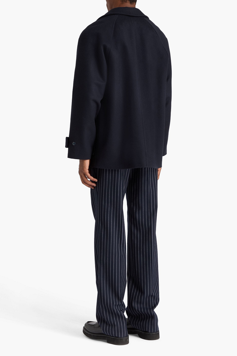 Officine Generale Barthelemy Wool And Cashmere-blend Felt Jacket In Blue