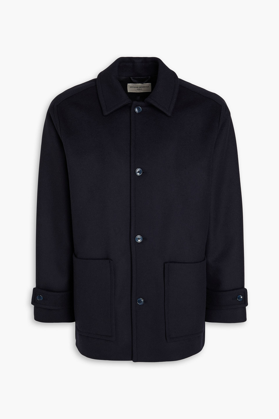 Officine Generale Barthelemy Wool And Cashmere-blend Felt Jacket In Blue