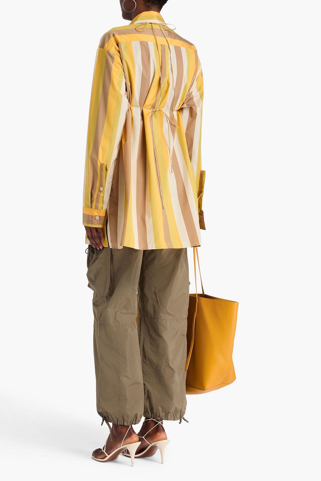 CHRISTOPHER ESBER Delphine striped silk-blend poplin shirt