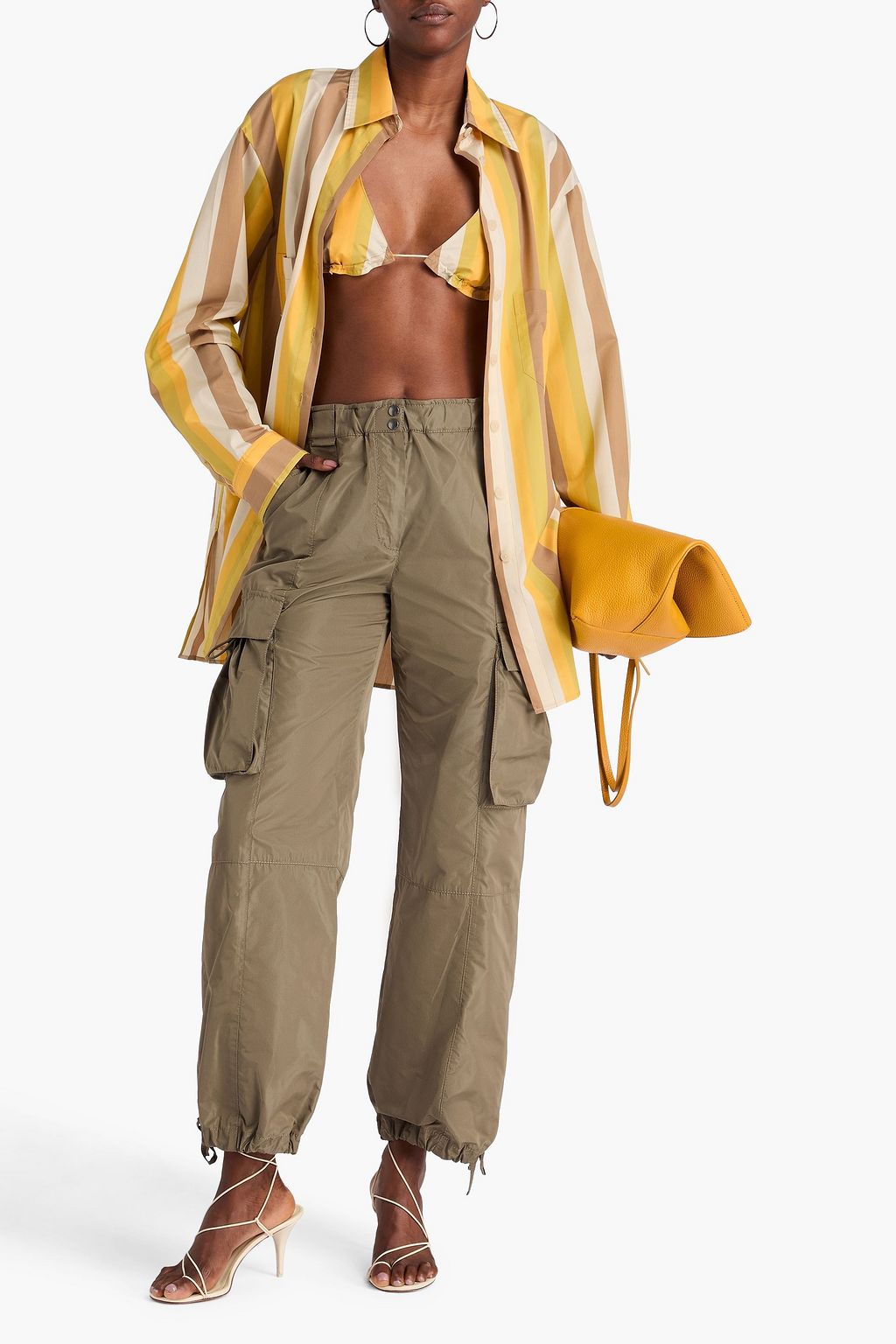 CHRISTOPHER ESBER Delphine striped silk-blend poplin shirt