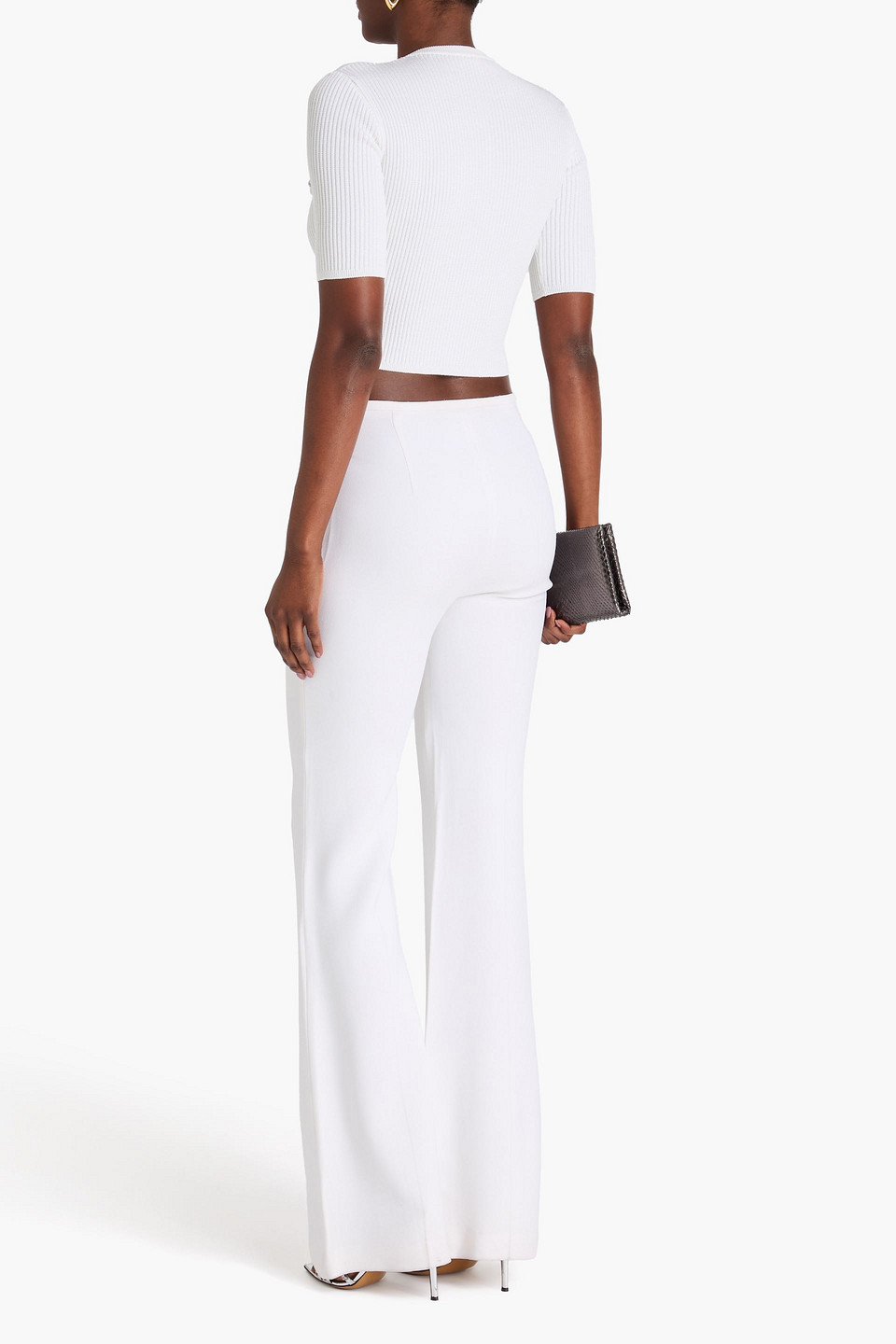  Balmain - Cropped Cardigan Aus Rippstrick Mit Verzierung - Weiß - Fr 36 