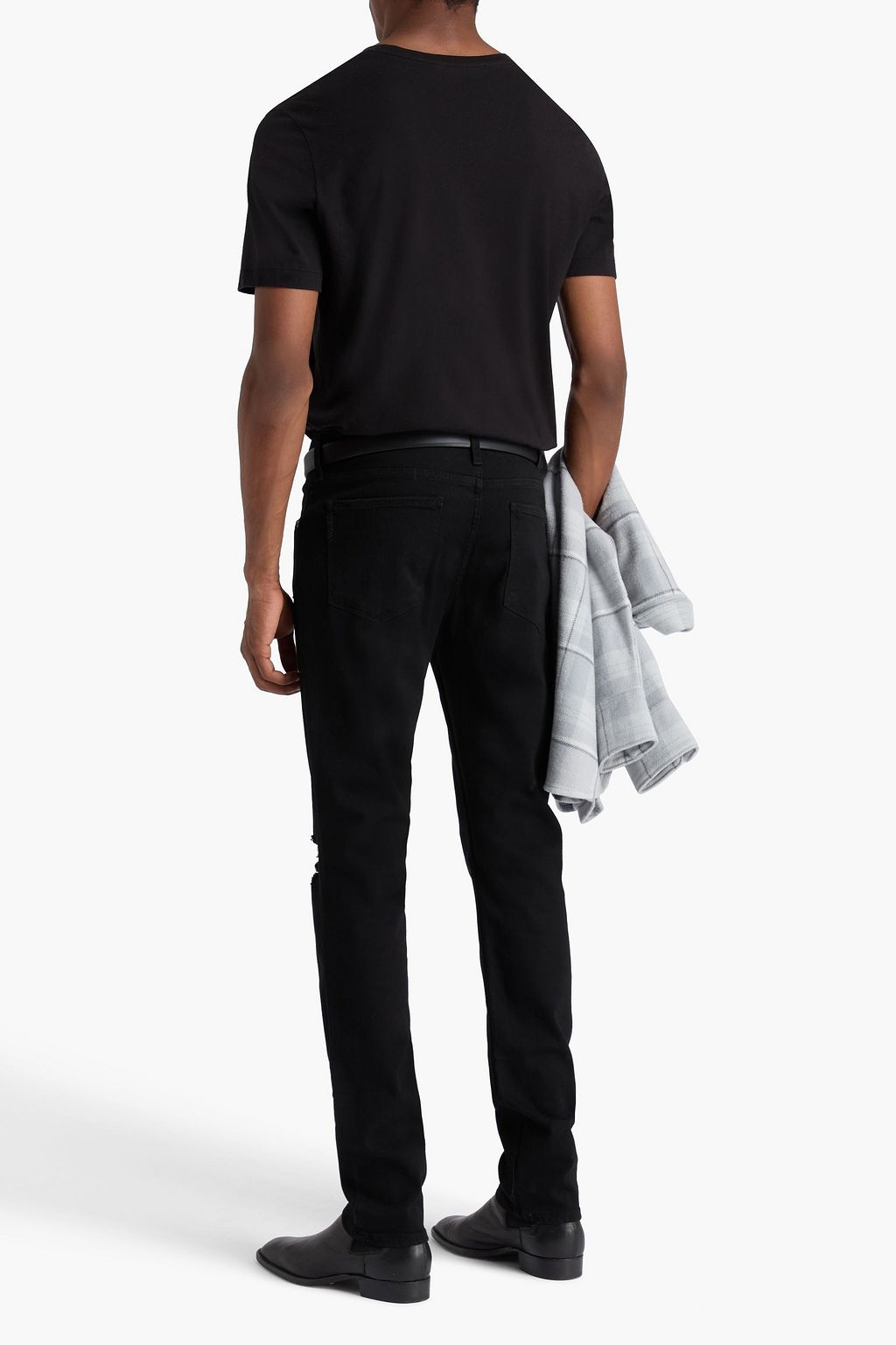 PAIGE Slim-fit distressed denim jeans