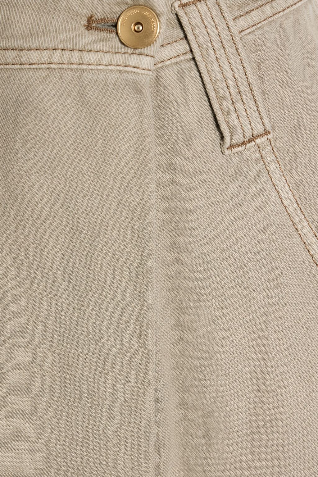 BRUNELLO CUCINELLI Cotton and linen-blend twill straight-leg pants