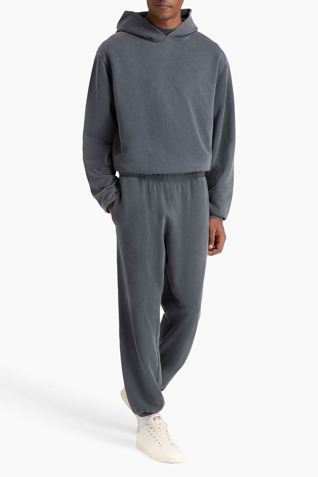 SANDRO French cotton-terry sweatpants