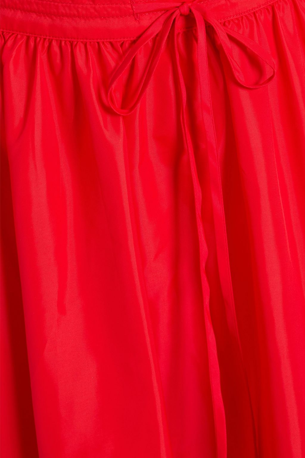 STAUD Eden pleated taffeta maxi skirt