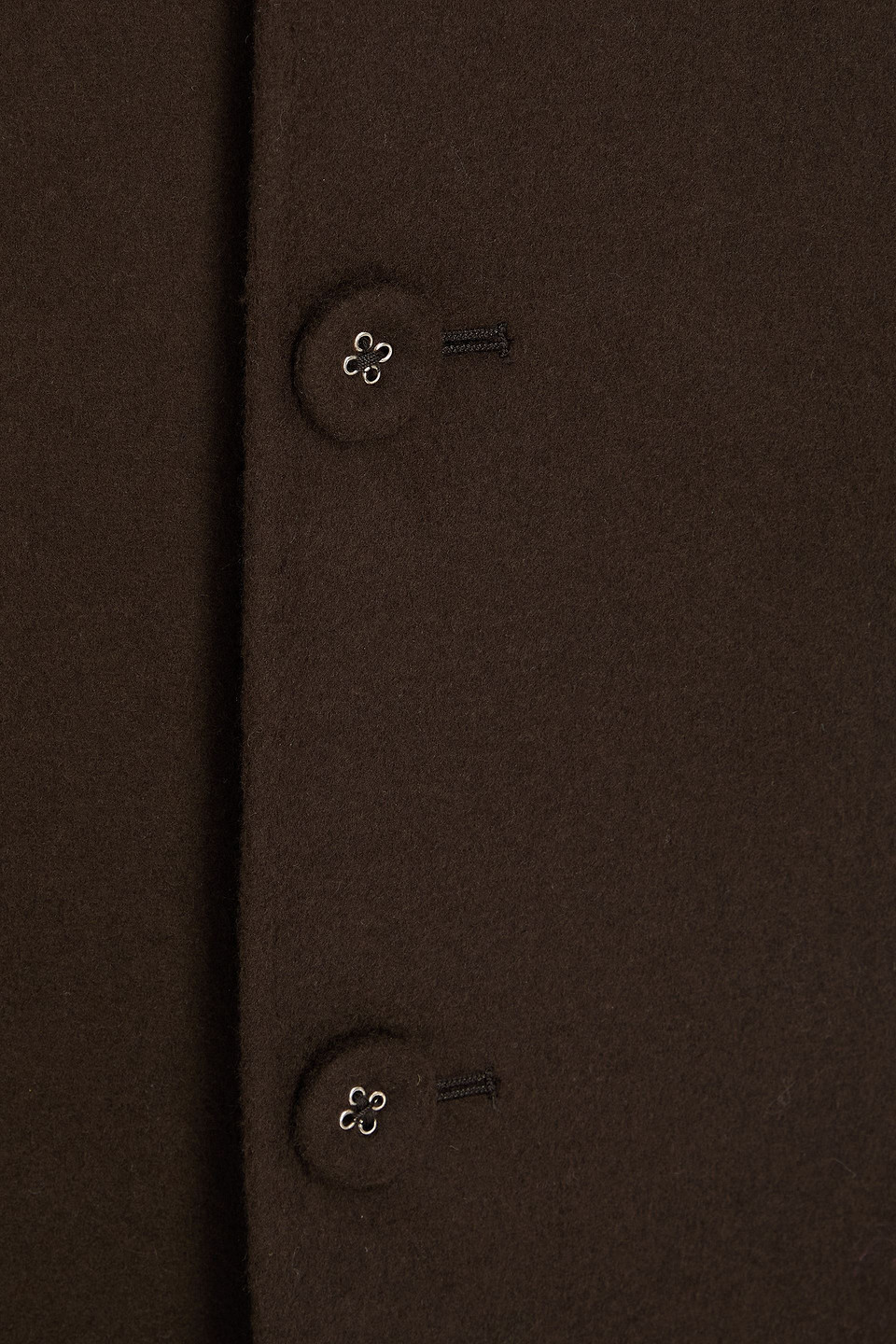 Officine Generale Ionas Brushed Wool And Cashmere-blend Felt Coat In Brown