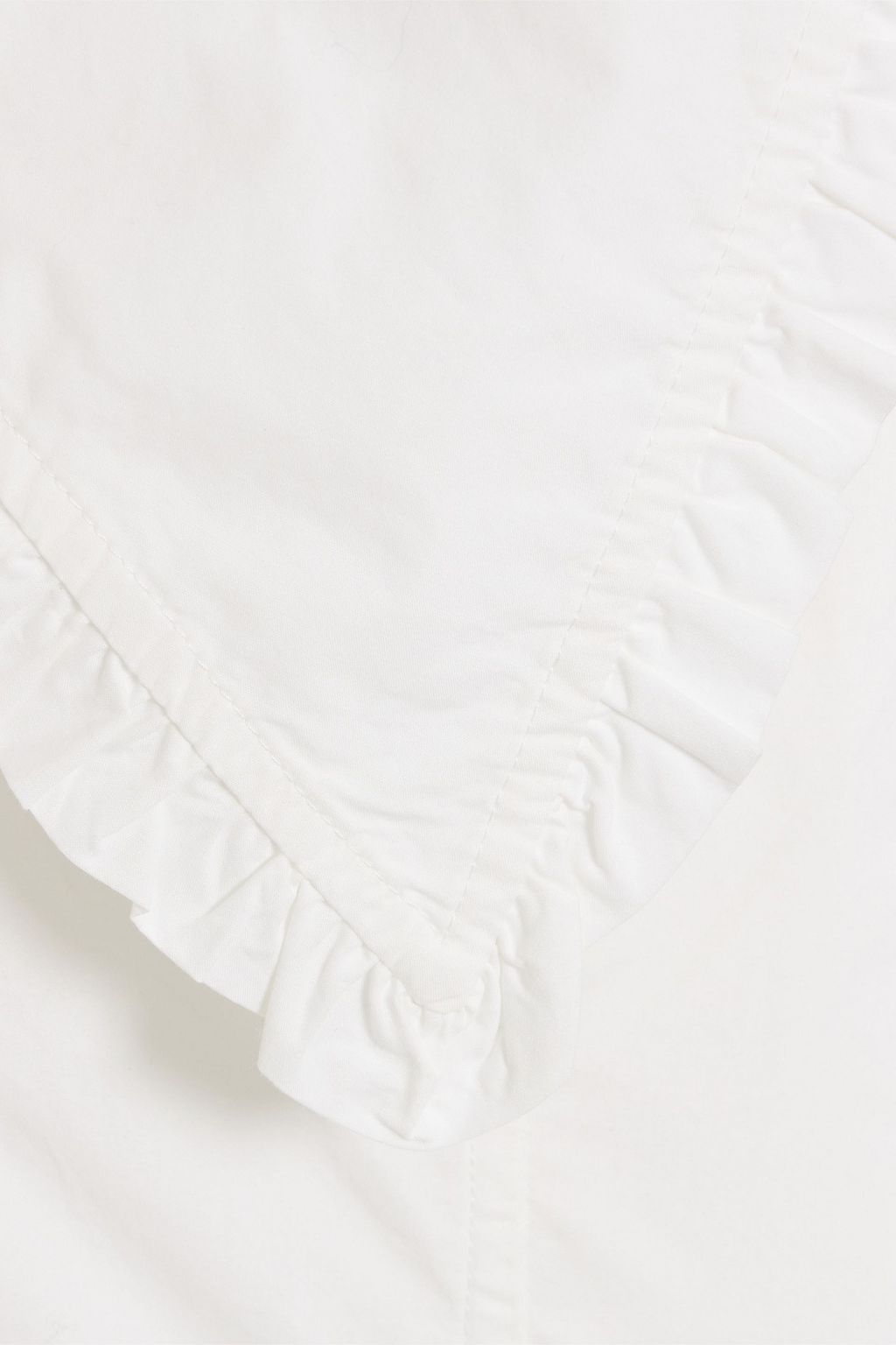 GANNI Ruffled cotton-poplin shirt