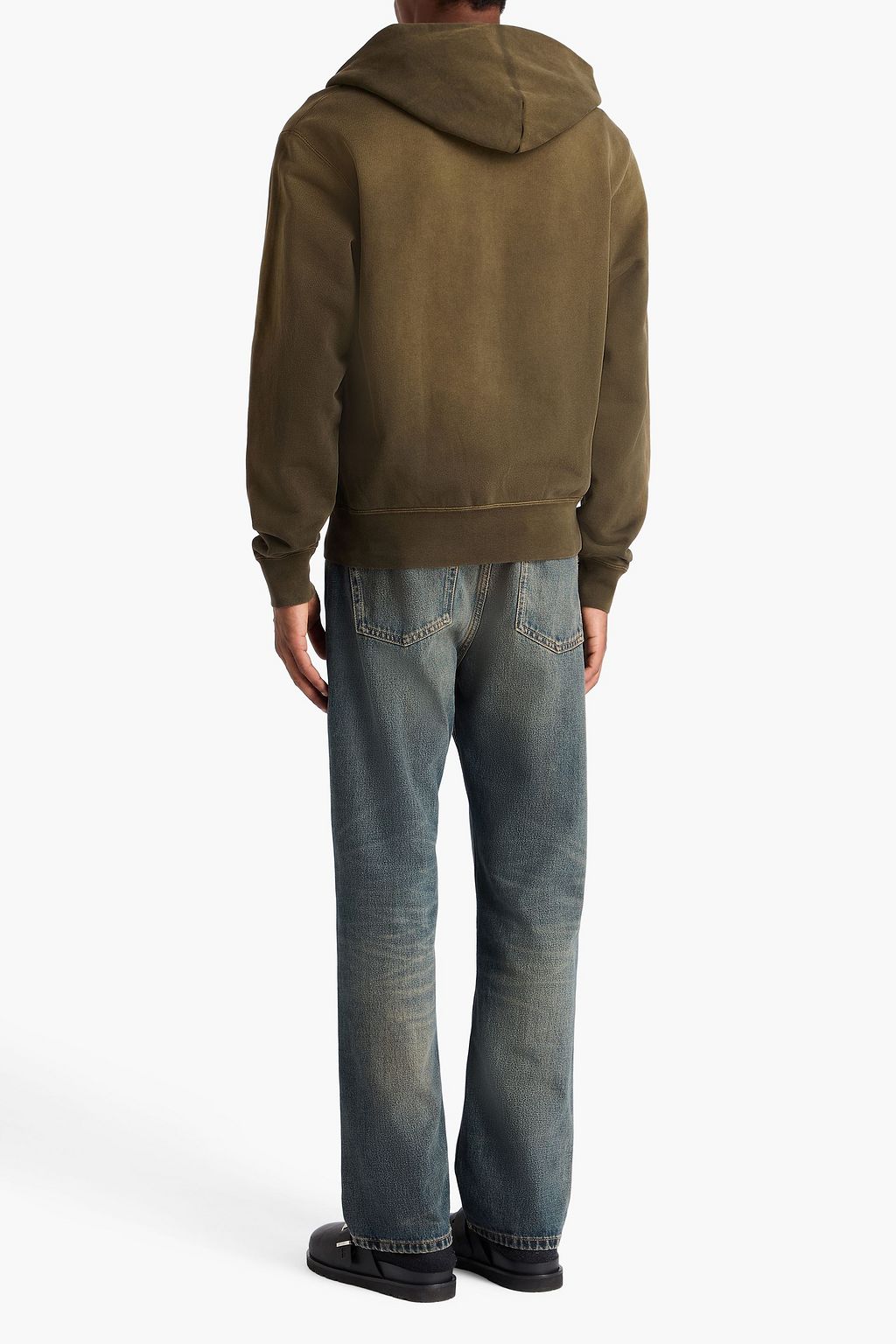 SANDRO French cotton-terry zip-up hoodie