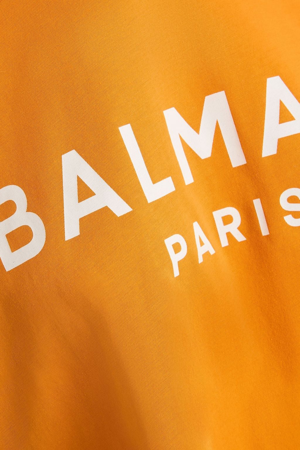 BALMAIN Cropped logo-print cotton-jersey T-shirt