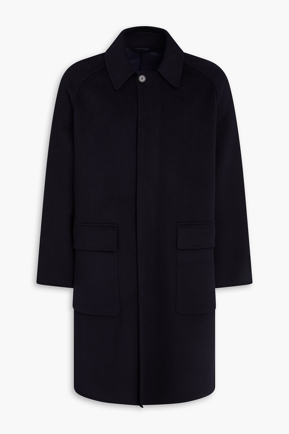 Officine Generale Briac Wool-felt Coat In Blue