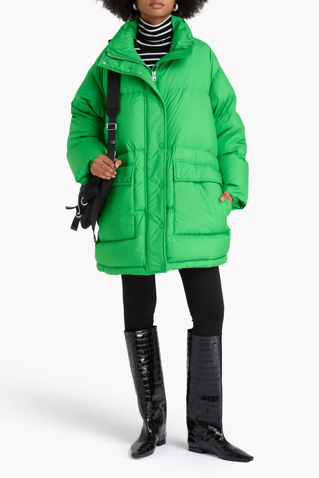 STAND STUDIO Edna quilted shell hooded down coat