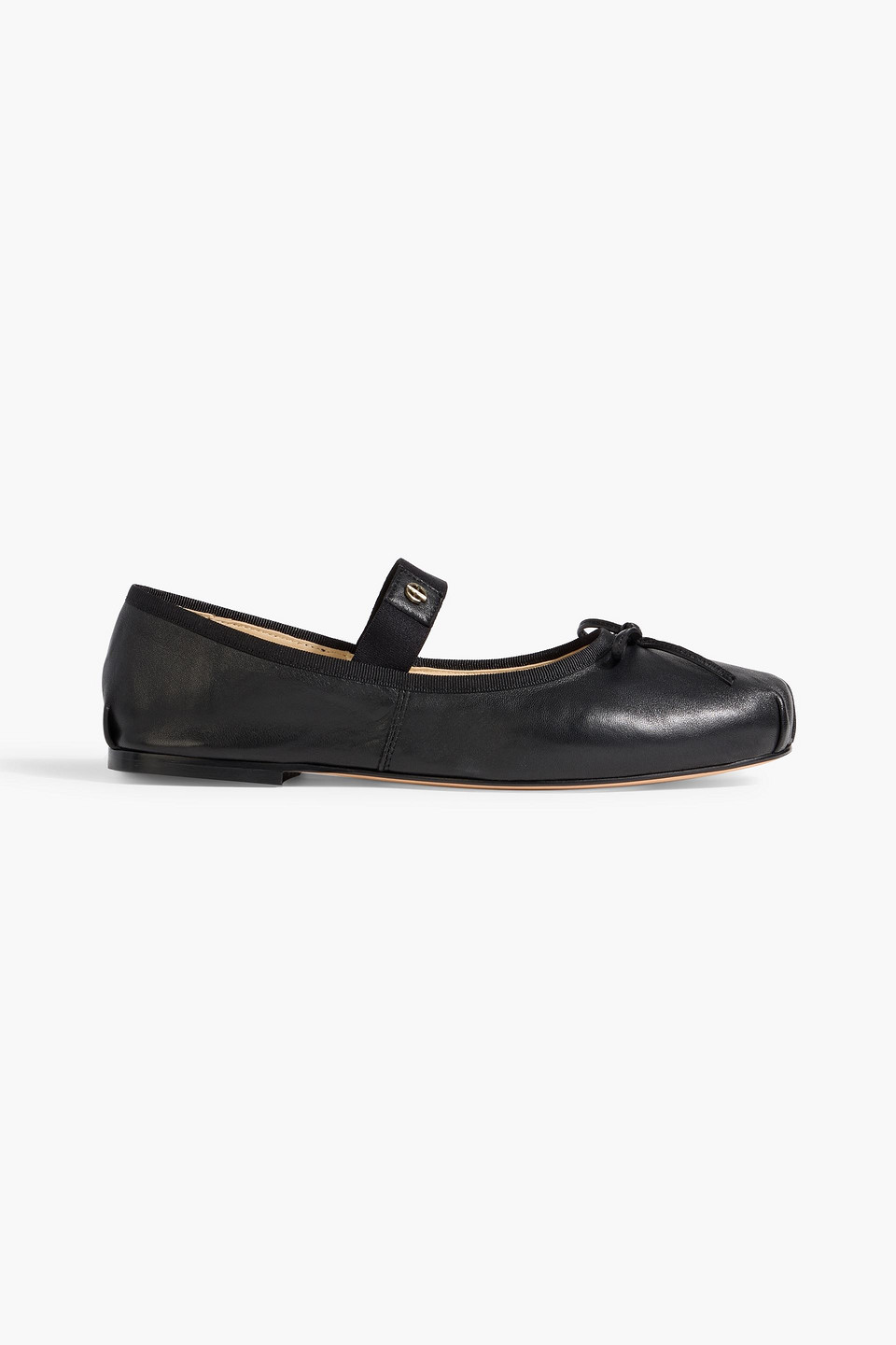 Anine Bing Jolie Leather Ballet Flats In Black