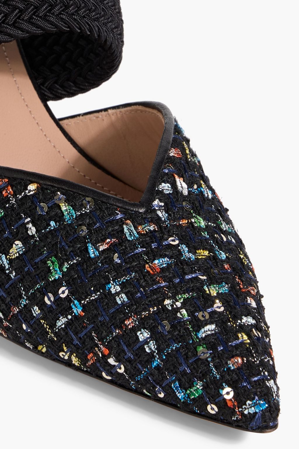 MALONE SOULIERS Maisie 45 sequin-embellished tweed mules