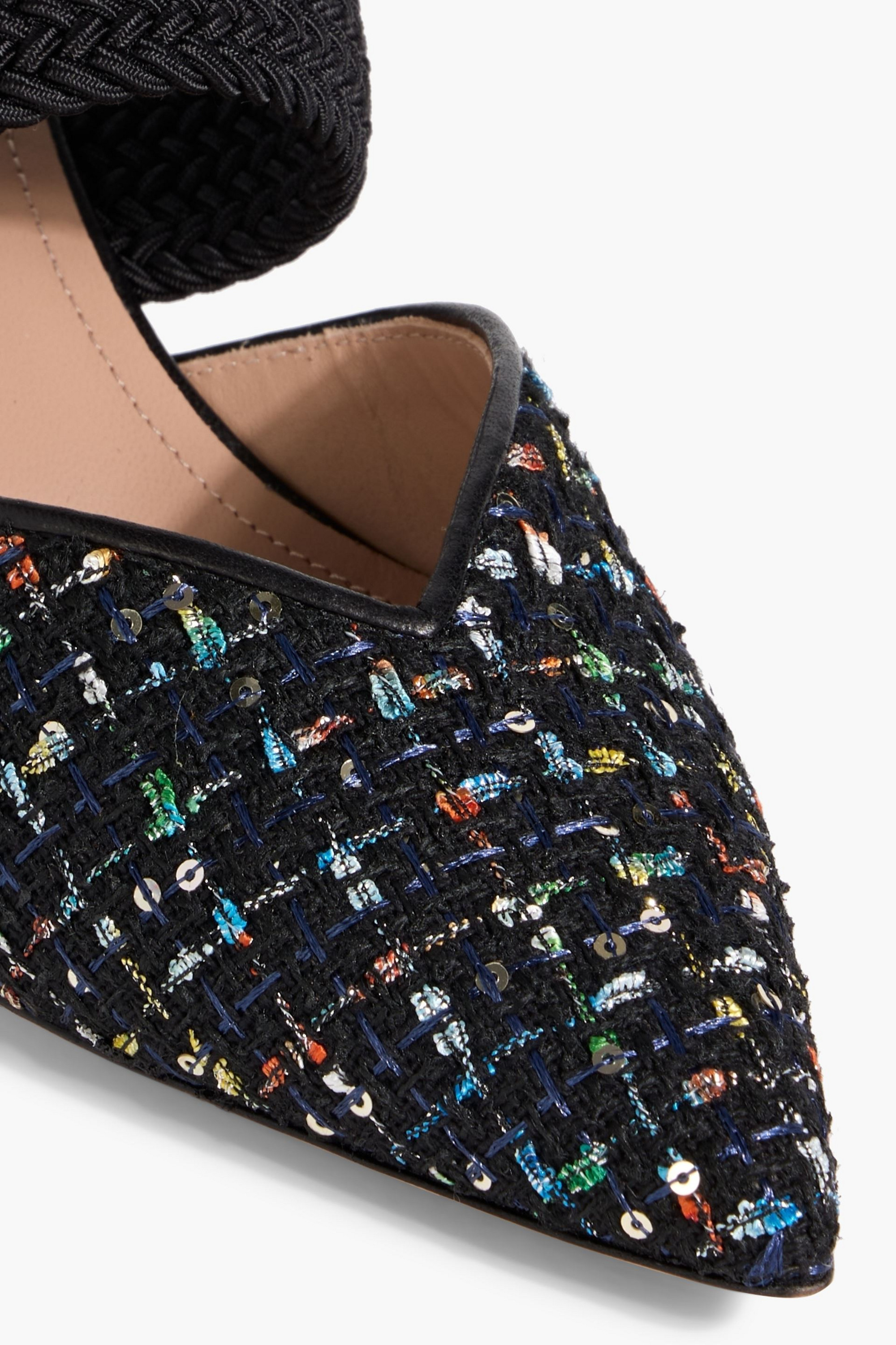 Malone Souliers Maisie 45 sequin-embellished tweed mules thumbnail