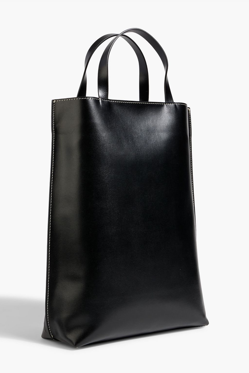 GANNI Banner leather-blend tote