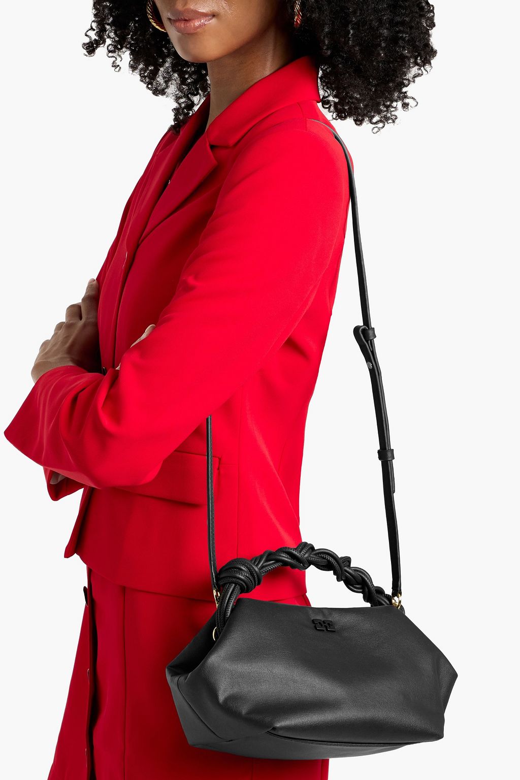 GANNI Bou small embellished knotted shoulder bag