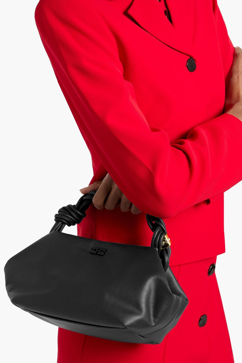 GANNI Bou small embellished knotted shoulder bag